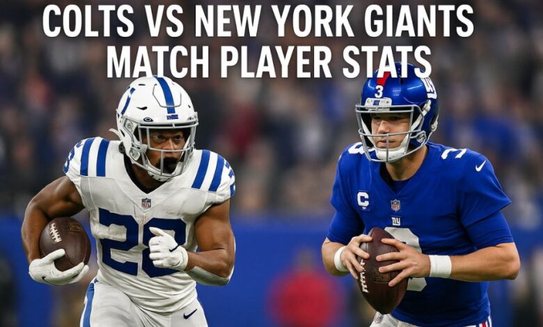 colts vs new york giants match player stats