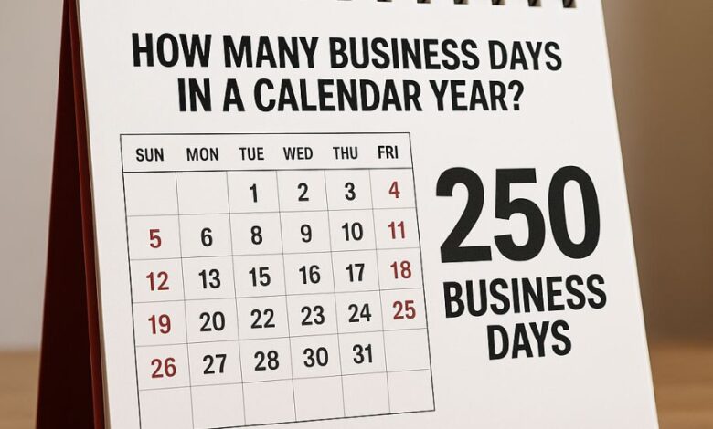 how many business days in a calendar year