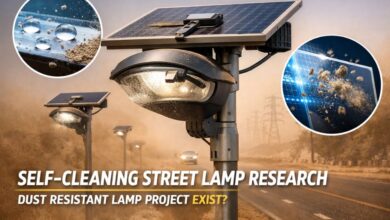 self cleaning street lamp research dust resistant lamp project exist