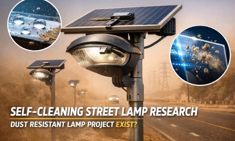 self cleaning street lamp research dust resistant lamp project exist